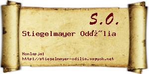 Stiegelmayer Odília névjegykártya